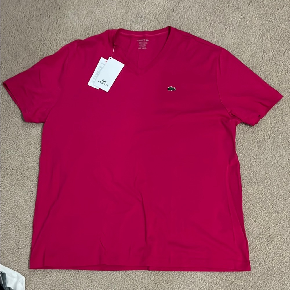 Lacoste Men's Pink T-Shirt